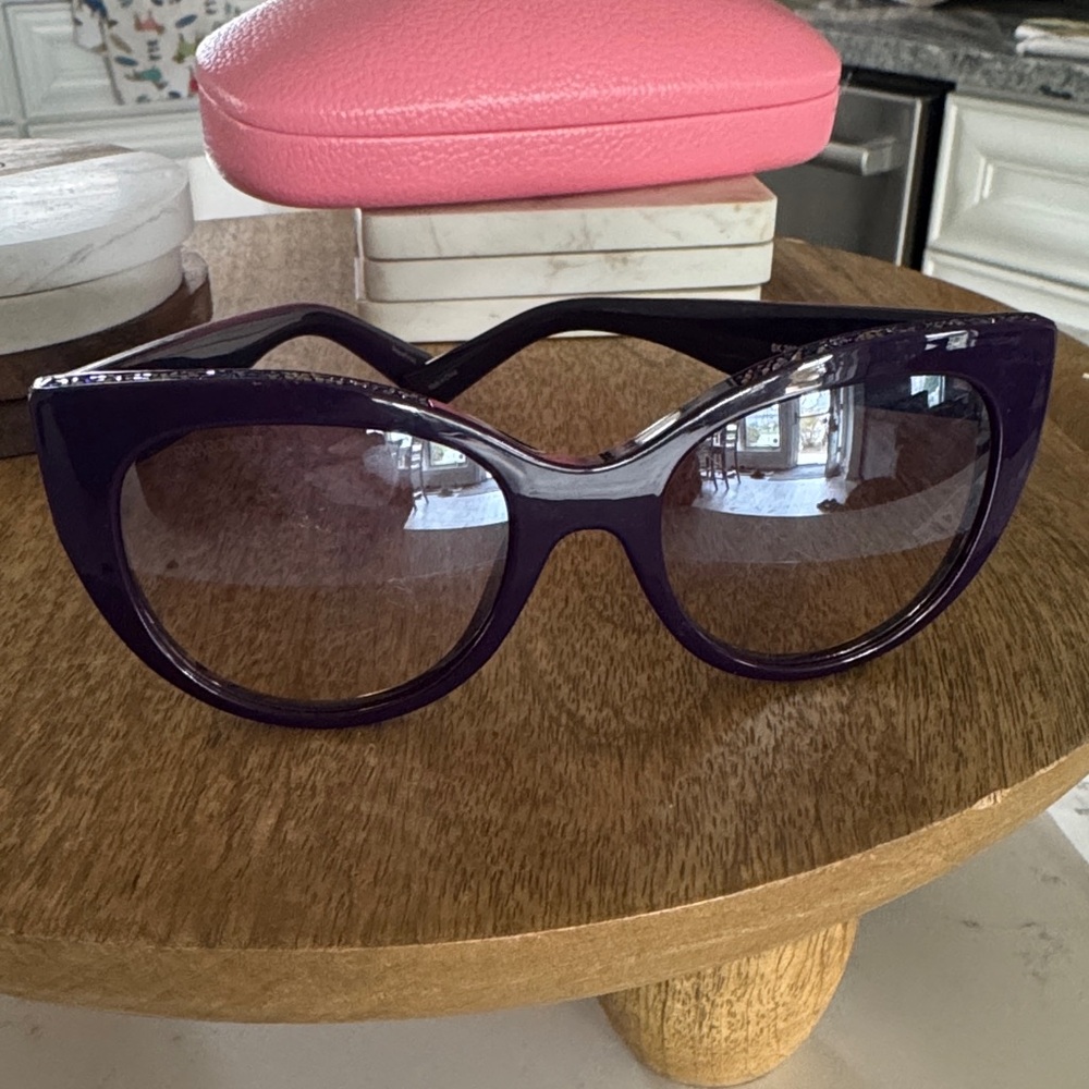 Swarovski Deep Purple Oversized Cat-Eye Sunglasses
